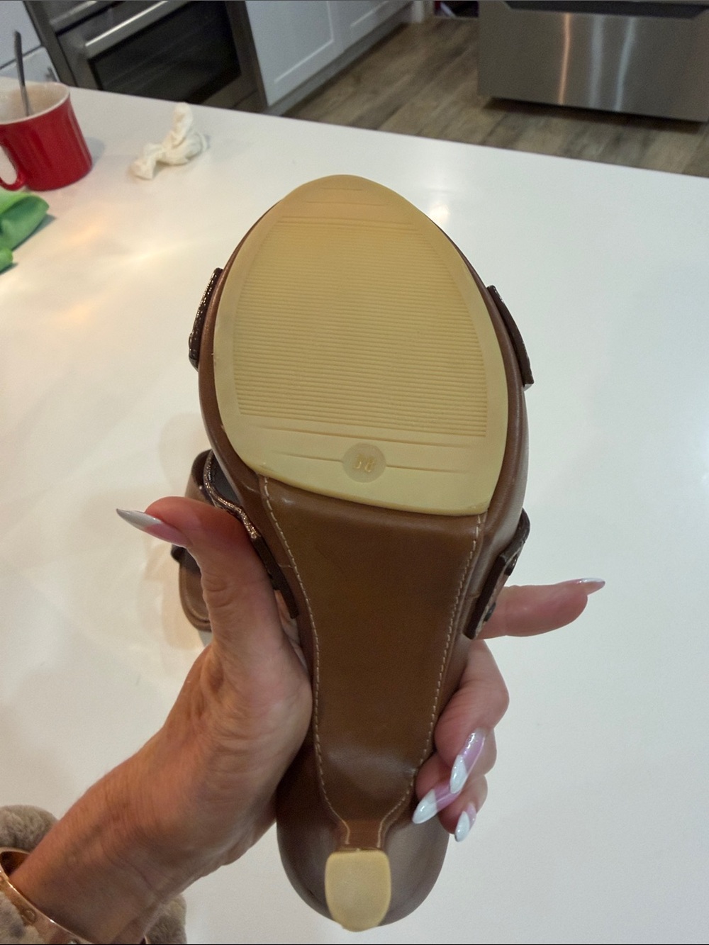 Giuseppe Zanotti Brown Leather Crisscross High Heel Slide - Picture 6 of 15